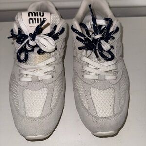 NB/Miu Miu 530 SL Suede & Mesh Sneakers
